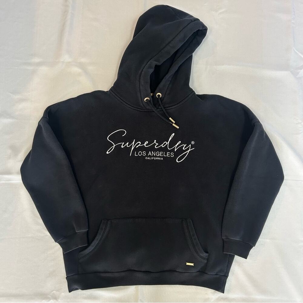 Superdry Alice Boyfriend Hoodie Black Size 8 US